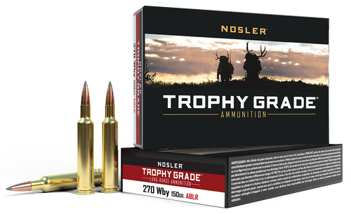 Nosler 60150 Trophy Grade Long-Range 270WthbyMag 150gr Nosler Spitzer AccuBond Long Range 20 Per Box/10 Case
