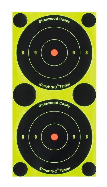 Birchwood Casey 34375 Shoot-N-C Reactive Target Self-Adhesive Paper Black/Yellow 3" Bullseye 240 Pack