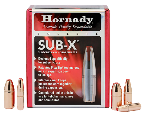Hornady 45052 Sub-X  45 Cal 410 gr Subsonic eXpanding 50 Per Box/ 15 Case
