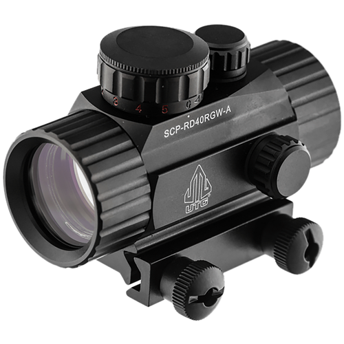 UTG SCPRD40RGWA ITA  Black Anodized 1x 38mm Tube 4 MOA Red/Green CBQ Dot Reticle