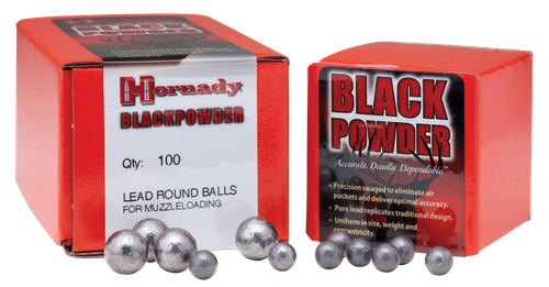 Hornady 6020 Black Powder Lead Balls 36 Cal .375 100 Per Box/40 Case