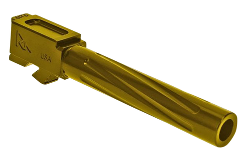 Rival Arms RA20G103E Precision V1 Match Grade 9mm Luger Compatible w/Glock 17 Gen5 4.49" Fluted Gold PVD Stainless Steel