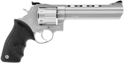 Taurus 2-440069 44  Large 44 Rem Mag 6 Shot 6.50" Matte Stainless Ported Barrel, Cylinder & Frame, Black Finger Grooved Rubber Grip, Transfer Bar Safety, Exposed Hammer