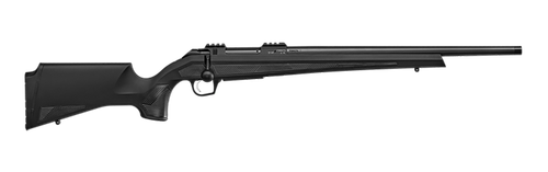 CZ-USA 07417 600+ Alpha 6.5 PRC 3+1 24" Black Nitride Threaded Barrel, Black Nitride Aluminum Receiver w/Weaver Rail, Black Soft Touch Fixed Polymer Stock