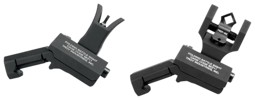 Troy Ind SSIG45SMDBT00 45 Degree Offset BattleSight Set M4 Front& Diopter Rear  Black Hardcoat Anodized