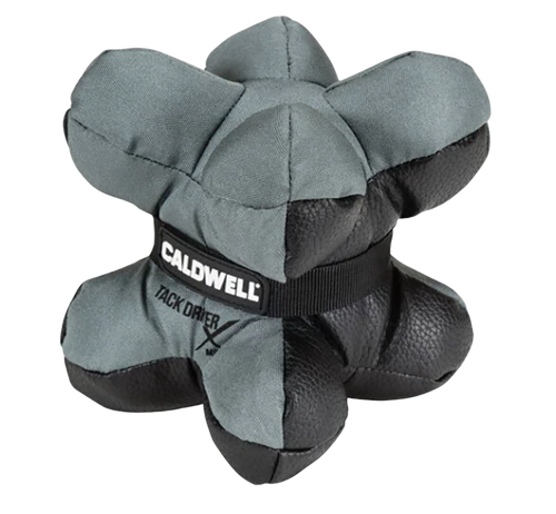 Caldwell 1102666 Tack Driver X Mini with Gray & Black Finish, Rubber Bottom, Plastic Pellet Filled, weighs 1.50 lbs & 5.50" W x 5.50" H x 5.50" D Dimensions