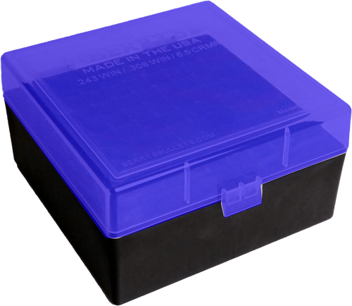 Berry's 87439 Ammo Box  Blue/Black Polypropylene 100rd