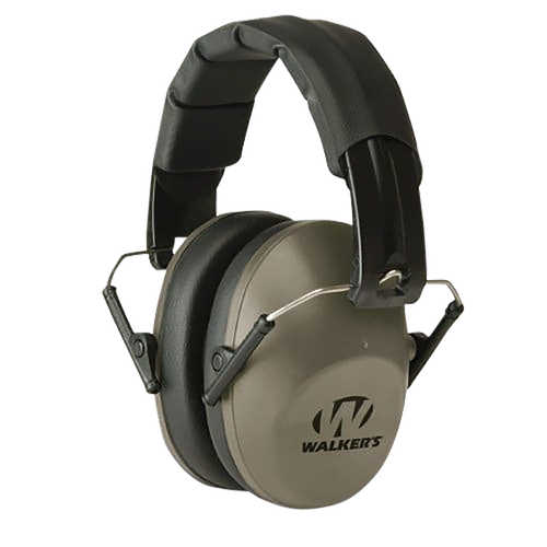 Walker's GWPFPM1FDE Pro Low Profile Folding Passive Muff 22 dB Over the Head Flat Dark Earth/Black Polymer