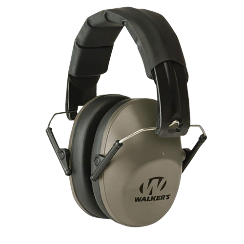 Walker's GWPFPM1FDE Pro Low Profile Folding Passive Muff 22 dB Over the Head Flat Dark Earth/Black Polymer