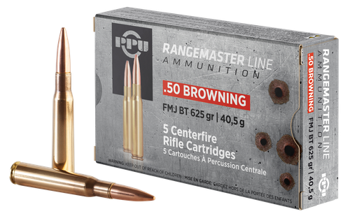PPU PPRM50 Rangemaster  50BMG 625gr Full Metal Jacket 5 Per Box/20 Case