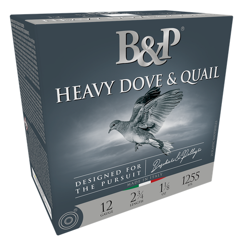 B&P 12B18D75 Heavy Dove & Quail  12Gauge 2.75" 1 1/8oz 7.5Shot 25 Per Box/10 Case