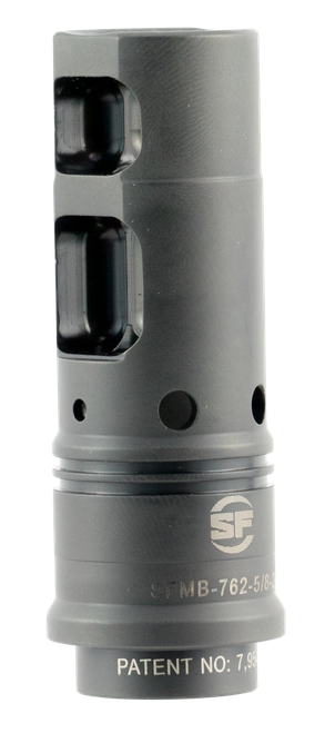 SureFire SFMB7625824 SOCOM Muzzle Brake Black DLC Stainless Steel with 5/8"-24 tpi Threads for 7.62mm AR-10