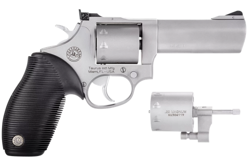 Taurus 2992049 Tracker 992 22 LR or 22 WMR 9rd 4" Barrel, Overall Matte Finish Stainless Steel & Black Ribber Grip Includes Cylinder