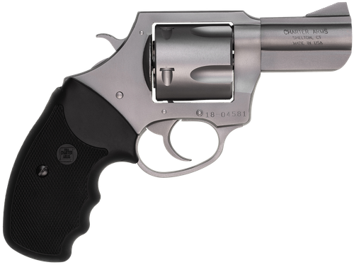 Charter Arms 74530 Bulldog  Extra Large 45 Colt (LC), 5 Shot 2.50" Matte Stainless Steel Barrel, Cylinder & Frame w/Black Finger Grooved Rubber Grip