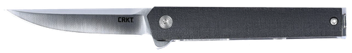 CRKT 7095KX CEO  Compact 2.61" Folding Plain Satin 4116 SS Blade/Black GRN Handle Includes Pocket Clip