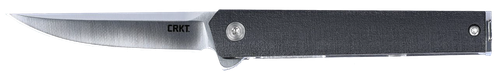 CRKT 7095KX CEO  Compact 2.61" Folding Plain Satin 4116 SS Blade/Black GRN Handle Includes Pocket Clip