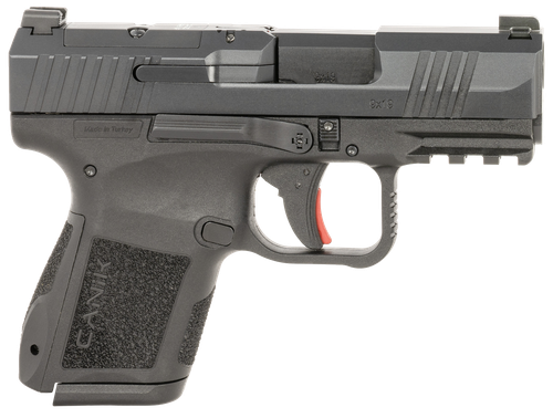 Canik HG7651CAN Mete MC9 *CA Compliant Micro-Compact Frame 9mm Luger 10+1 3.18" Steel Barrel, Black Cerakote Optic Ready/Serrated Steel Slide, Black Polymer Frame w/Picatinny Rail, Textured Grip