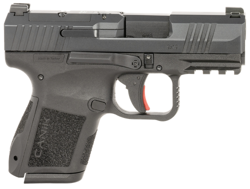 Canik HG7651CAN Mete MC9 *CA Compliant Micro-Compact Frame 9mm Luger 10+1 3.18" Steel Barrel, Black Cerakote Optic Ready/Serrated Steel Slide, Black Polymer Frame w/Picatinny Rail, Textured Grip