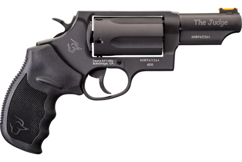 Taurus 2-441031T Judge  Compact 45 Colt (Long Colt)/410 Bore 5 Shot 3" Matte Black Oxide Alloy Steel Barrel, Cylinder & Frame, Black Rubber Grip, Transfer Bar Safety, Exposed Hammer