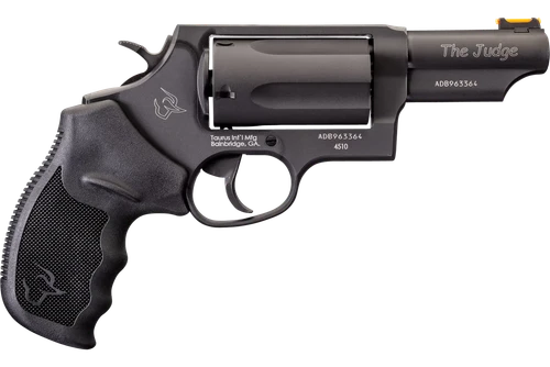 Taurus 2-441031T Judge  Compact 45 Colt (Long Colt)/410 Bore 5 Shot 3" Matte Black Oxide Alloy Steel Barrel, Cylinder & Frame, Black Rubber Grip, Transfer Bar Safety, Exposed Hammer