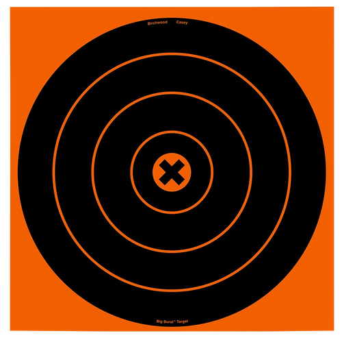 Birchwood Casey 36123 Big Burst Revealing Target Self-Adhesive Paper Black/Orange 12" Bullseye 3 Pack