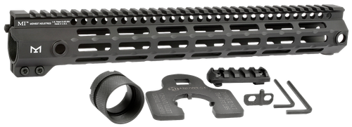 Midwest Industries MIG4M14 Tactical G4M Handguard AR-15 Black Hardcoat Anodized Black 14" 6061-T6 Aluminum M-LOK