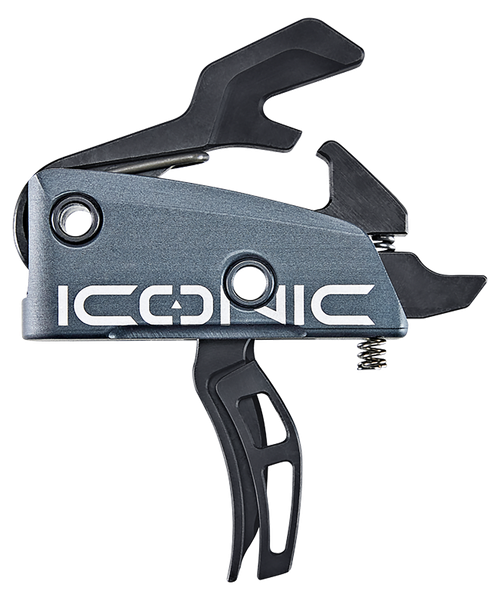 Rise Armament T22GRY Iconic  Two-Stage Curved Trigger with 2 lbs Draw Weight & Graphite Gray Finish for AR-15,AR-10