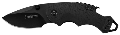 Kershaw 8700BLK Shuffle  2.40" Folding GFN Plain Black Oxide 8Cr14MoV SS Blade Black K Textured Glass-Filled Nylon Handle Includes Pocket Clip