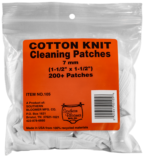 Southern Bloomer 105 Cleaning Patches  7mm Cotton 200 Per Pack