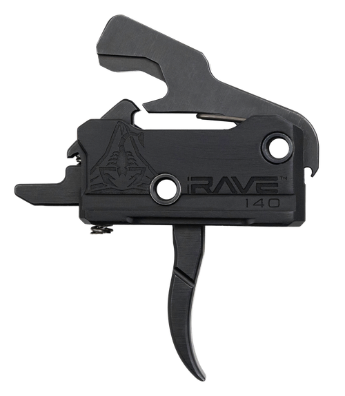 Rise Armament T017BLK RA-140 Super Sporting Single-Stage Curved Trigger with 3.50 lbs Draw Weight & Black Hardcoat Anodized Finish for AR-Platform Right