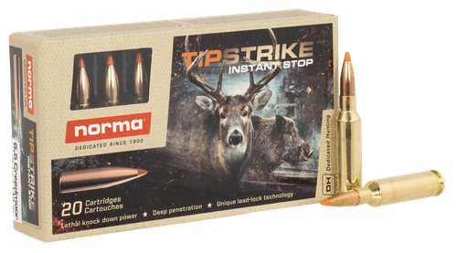 Norma Ammunition 20166512 Dedicated Hunting Tipstrike 6.5Creedmoor 140gr 20 Per Box/10 Case