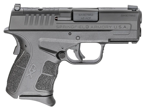 Springfield Armory XDSG93345BOSP XD-S Mod2 OSP 45 ACP 5+1 6+1 3.30" Black Melonite Steel Barrel & Optic Ready/Serrated Slide, Black Polymer Frame w/Picatinny Rail, Black Textured Polymer Grip