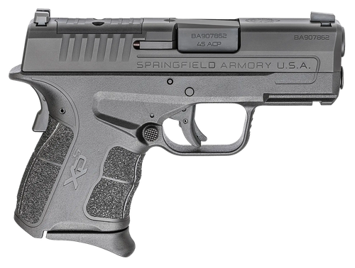 Springfield Armory XDSG93345BOSP XD-S Mod2 OSP 45 ACP 5+1 6+1 3.30" Black Melonite Steel Barrel & Optic Ready/Serrated Slide, Black Polymer Frame w/Picatinny Rail, Black Textured Polymer Grip