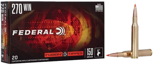 Federal F270TFS2   270Win 150gr Fusion Tipped 20 Per Box/10 Case