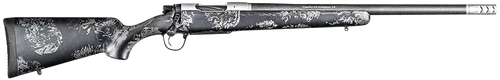 Christensen Arms 8010631800 Ridgeline FFT Full Size 7mm PRC 3+1 22" Carbon Fiber Steel Threaded Barrel, Stainless Aluminum Receiver, Black w/Gray Accents Fixed Sporter w/Flash Forged Technology Stock