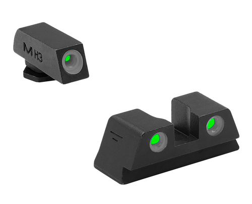 Meprolight USA 102203131 Tru-Dot Green Tritium Green Tritium/Black Frame, Compatible w/Glock 42