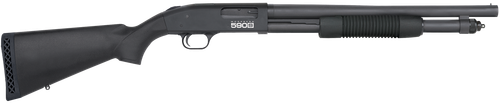 Mossberg 51605 590S  12 Gauge Pump 3" 9+1 18.50" Matte Blued Steel Barrel, Matte Blued Optic Ready Receiver, Fixed Black Synthetic Stock, Right Hand