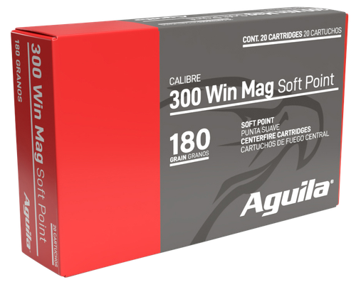 Aguila 82044AG   300Win Mag 180gr InterLock Boat Tail Soft Point 20 Per Box/10 Case