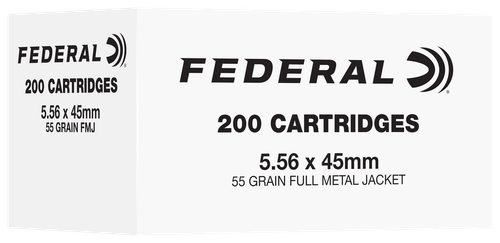 Federal FC556F200   5.56NATO 55gr Full Metal Jacket 200 Per Box/5 Case