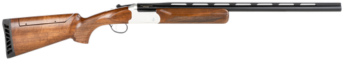 Stevens 23224 555 Compact Trap 12 Gauge 3" 1rd 26" Black Semi-Gloss Vent Rib Barrel, Silver Oiled Turkish Walnut Fixed Adjustable Comb Stock Ambidextrous Hand