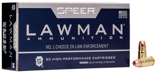 Speer 54232 Lawman Training Clean-Fire 357Sig 125gr Total Metal Jacket Flat Nose 50 Per Box/20 Case