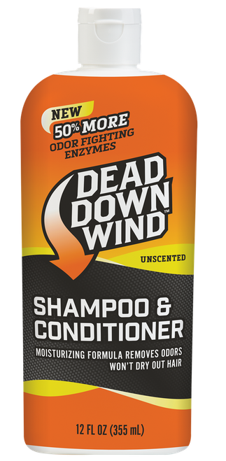 Dead Down Wind 121218 Shampoo/Body Wash  Odor Eliminator Unscented Scent 12 oz Bottle