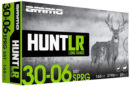 Ammo Inc 3006165SSTA20 Hunt Long Range 30-06Springfield 165gr Super Shock Tip 20 Per Box/10 Case