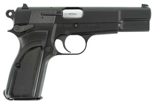Inglis 12000000 L9A1  Full Size Frame 9mm Luger 15+1 4.70" Hard Chrome Plated Stainless Steel Barrel, Black Cerakote Steel Serrated Slide, Black Cerakote Steel Frame, Black Plastic Grip