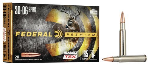 Federal P3006AF Premium  30-06Springfield 165gr Barnes TSX 20 Per Box/10 Case