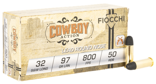 Fiocchi 32SWLL Cowboy Action  32S&WLong 97gr Lead Flat Point 50 Per Box/20 Case