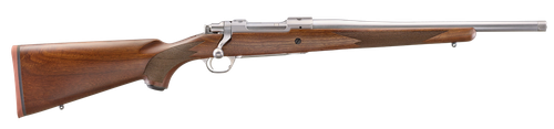 Ruger 67105 Hawkeye Hunter 6.5 Creedmoor 4+1 16.60" Satin Threaded Barrel, Satin Stainless Steel Receiver w/Integral Scope Mount, American Walnut Fixed Stock, Right Hand