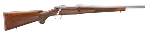 Ruger 67105 Hawkeye Hunter 6.5 Creedmoor 4+1 16.60" Satin Threaded Barrel, Satin Stainless Steel Receiver w/Integral Scope Mount, American Walnut Fixed Stock, Right Hand