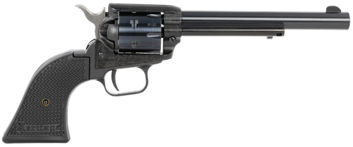 Heritage Mfg RR22B6PG Rough Rider  22 LR 6 Shot, 6.50" Black Steel Barrel, Black Zinc Alloy Frame, Black Cylinder, Black Polymer Grip, Hammer/Thumb Safety, Exposed Hammer