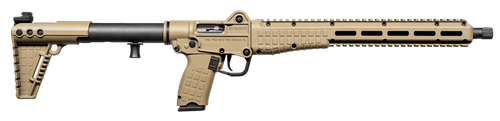 Kel-Tec SUB2K10GLKTAN SUB2000 Gen3 10mm Auto 15+1 16.15" Black Threaded Barrel, Tan Picatinny Rail Receiver, M-LOK Handguard, Rotating Forend, 3 Position Adj Tan Polymer Stock, Glock 20 Grip